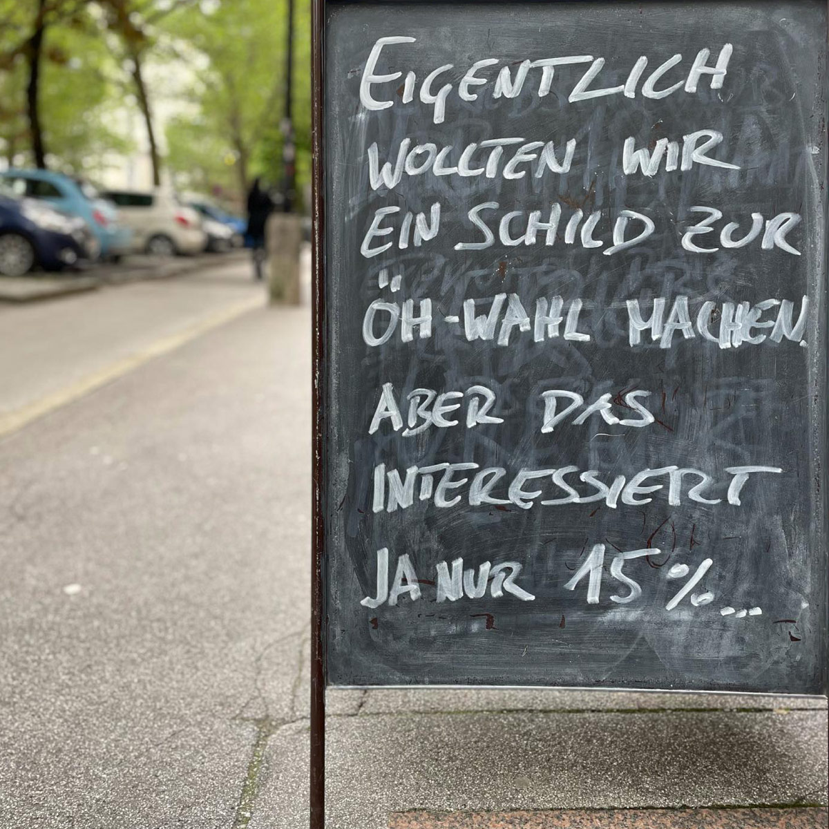 Eigentlich Wollten Wir Ein Schild Zur ÖH-Wahl Machen. Aber Das Interessiert Ja Nur 15%